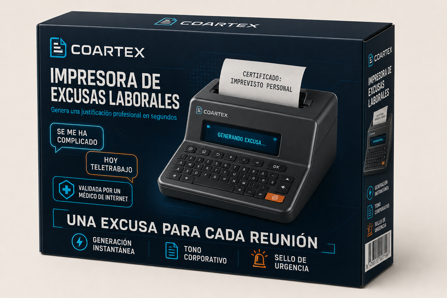 Caja de broma Cajondeo: Impresora de excusas Laborales