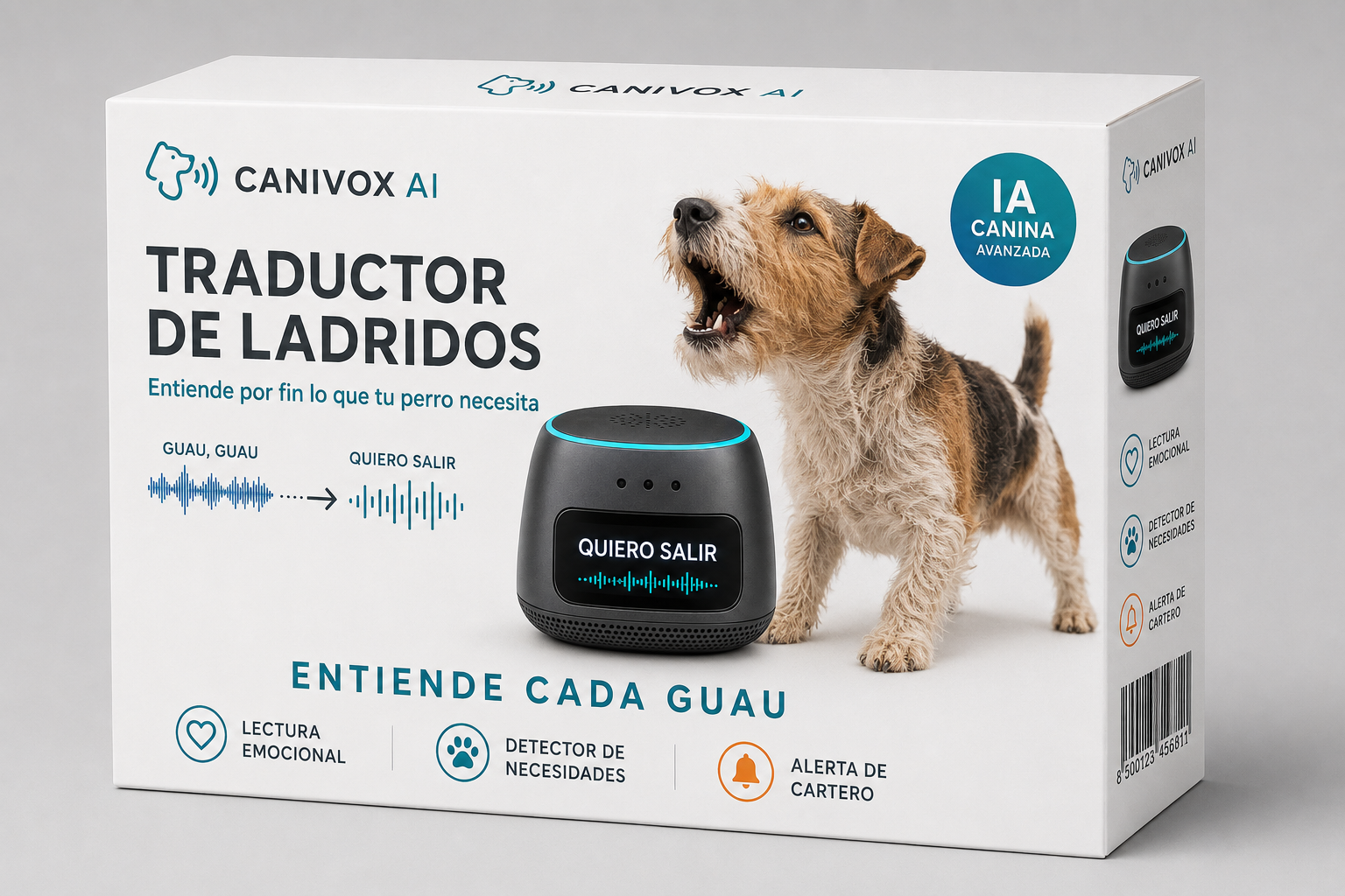 Caja de broma Cajondeo: Traductor de ladridos Canino