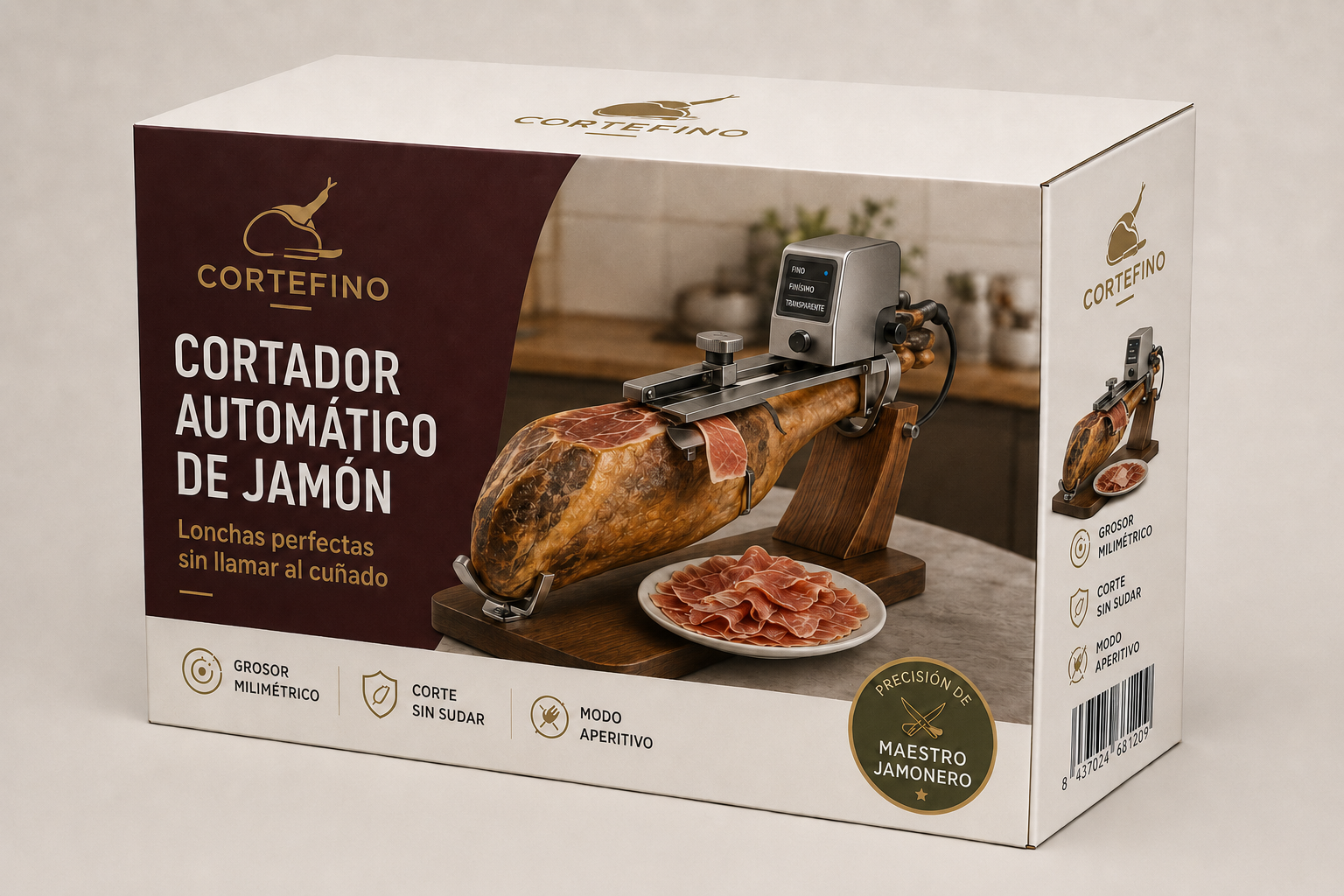 Caja de broma Cajondeo: Cortador automático De jamón