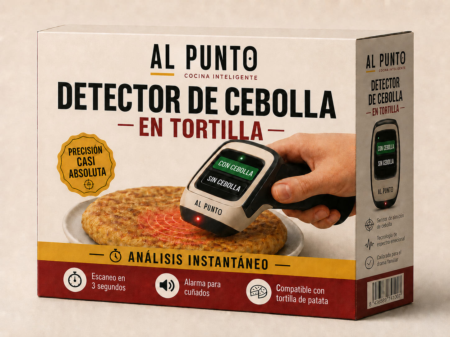 Caja Cajondeo del Detector de cebolla en tortilla, nuestro producto estrella