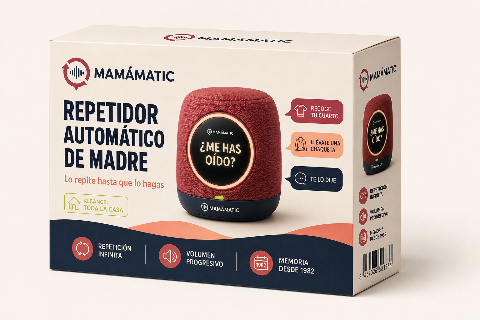 Caja de broma Cajondeo: Repetidor automático de madre Lo repite hasta que lo hagas